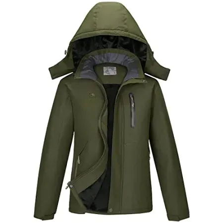 CAMEL Men's Winter Ski Jackets Waterproof Snow Coat w/ Hood