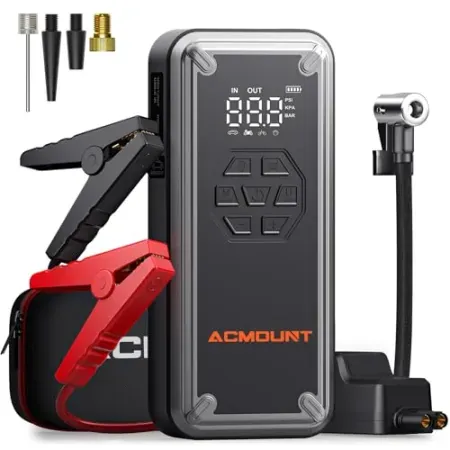 Acmount W160 5000A 150PSI Jump Starter with Air Compressor