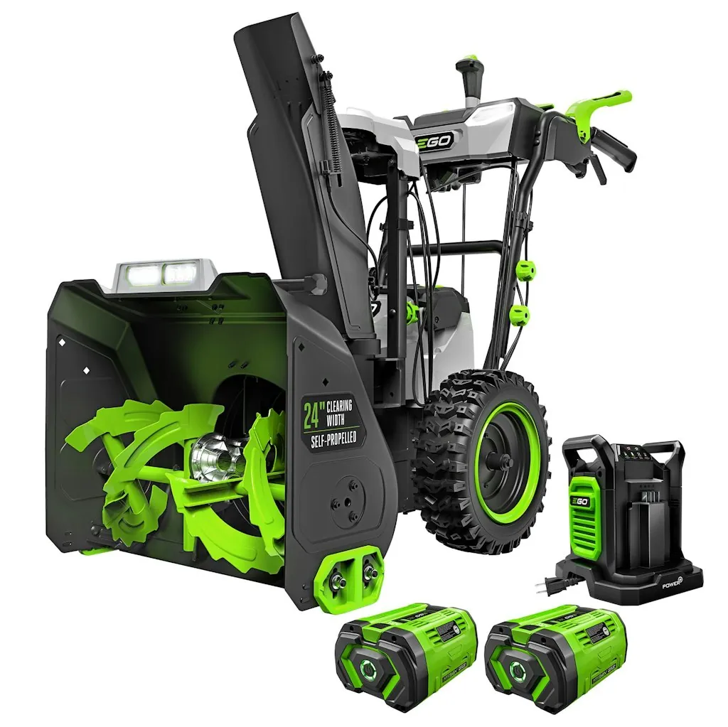 EGO Power+ 24" Self-Propelled 2-Stage Electric Snow Blower w/ 2 56V 10Ah Batteries & Charger