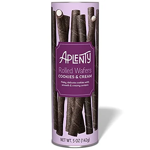 Amazon Aplenty Cookies & Cream Rolled Wafers 5oz
