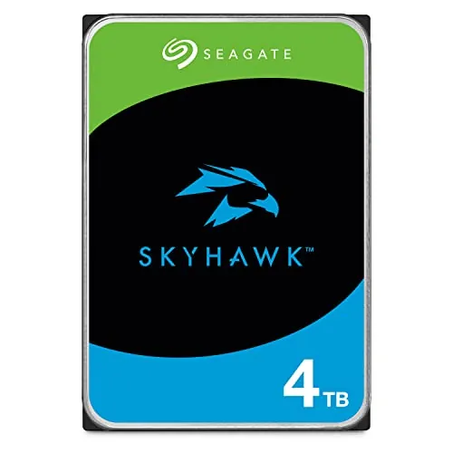 Seagate Skyhawk 4TB Video Internal Hard Drive HDD – 3.5 Inch SATA 6Gb/s 64MB Cache for DVR NVR Security Camera System with Drive Health Management and in-House Rescue Services (ST4000VXZ16/016) :