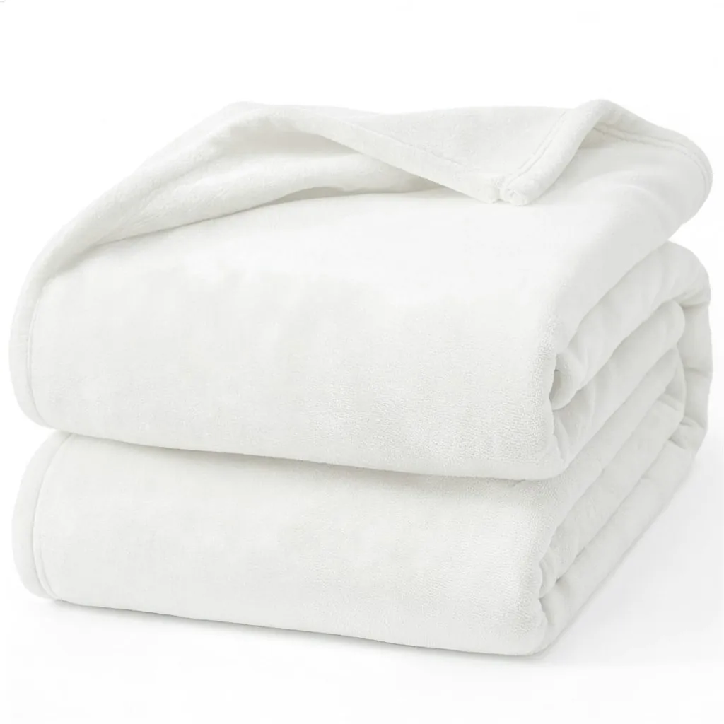 Hansleep Full White Fleece Blanket