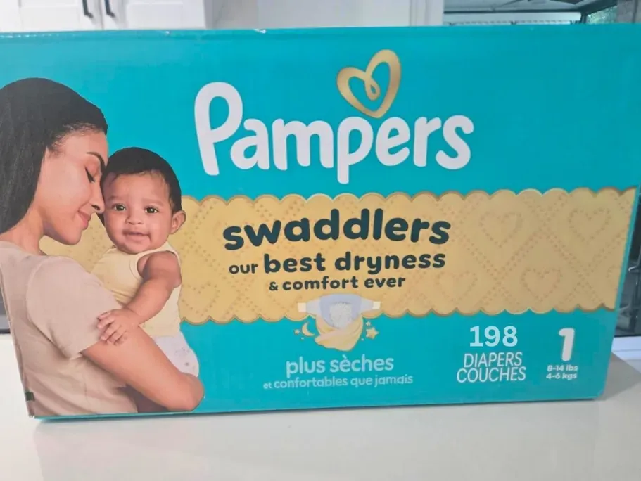 Pampers Swaddlers Diapers Size 1 198-Count