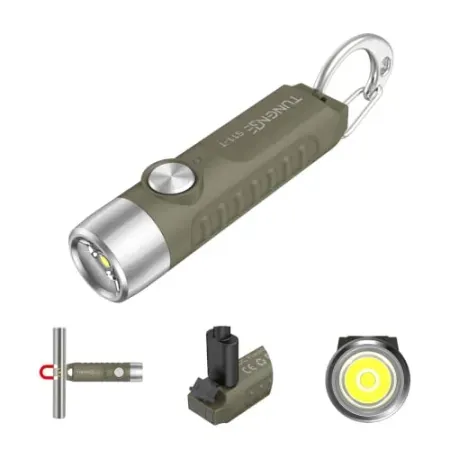TUNENGE S11-T 500-Lumen Rechargeable Magnet Keychain Flashlight