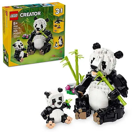 626-Pc LEGO Creator 3-in-1 Wild Animals: Panda Family Building Set