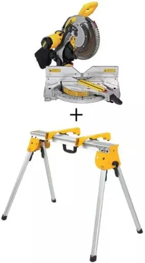 DeWalt 15 Amp Corded 12 in. Double Bevel Compound Miter Saw and Heavy-Duty Work Stand