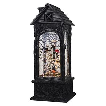 Eldnacele Halloween Ghost Projection Snow Globe Lantern