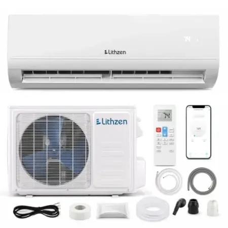 Lithzen 12000 BTU Mini Split Air Conditioner & Heater w/ Installation Kit