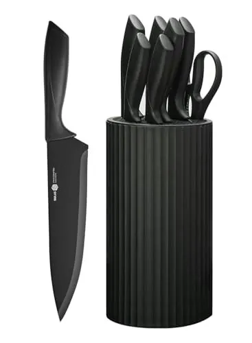 Nulas 8-Piece Kitchen Knife Set with Block