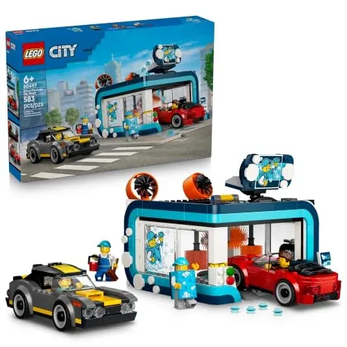 LEGO City Drive-Through Car Wash 583-Piece Set (60497)