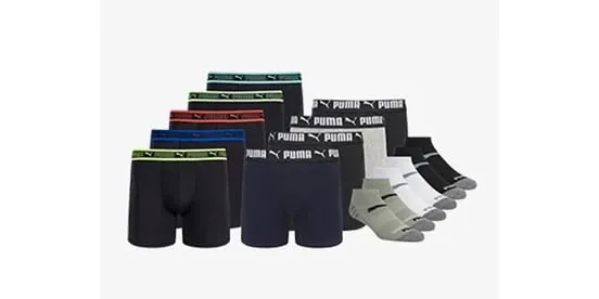 PUMA Men’s 5-Pack Training Fit Boxer Briefs