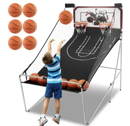 BTMWAY Dual Shot Electronic Foldable Arcade Basketball Game