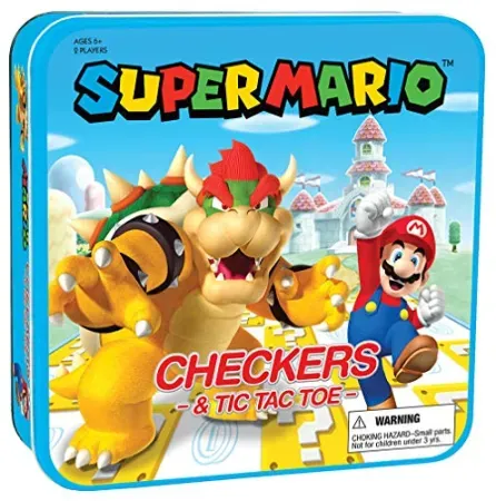USAOPOLY Super Mario Checkers & Tic-Tac-Toe Collector's Game Set