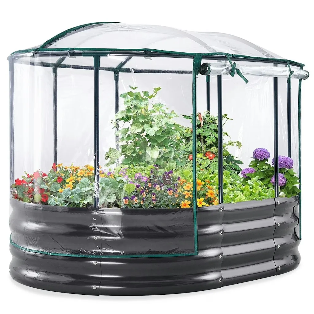King Bird 4 x 3 x 1-Foot Raised Garden Bed w/ Cover
