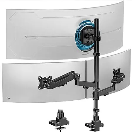 PUTORSEN Triple Monitor Mount w/ Gas Spring Arms (up to 49")
