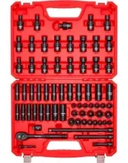 67-Piece VEVOR 3/8" Drive Impact Socket Set w/ Swivel Sockets & Case