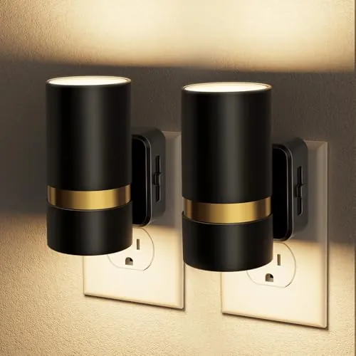 JandCase Dusk-to-Dawn Dimmable LED Night Light 2-Pack