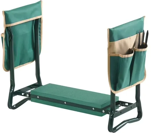 KFFKFF Folding Garden Kneeler Seat w/ 2 Tool Pouches