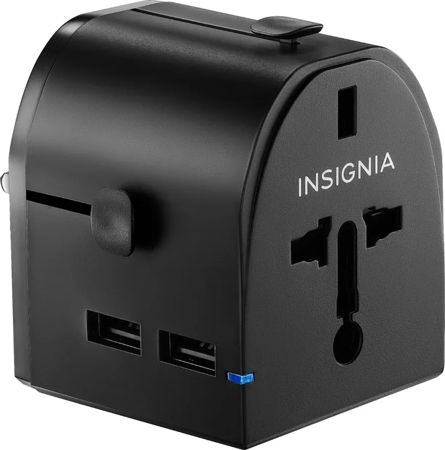 Insignia All-in-One Travel Adapter w/ 2 USB Ports
