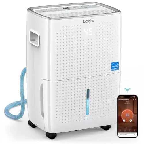 6000 Sq.Ft. Energy Star Dehumidifier 100 Pint/Day Smart WiFi