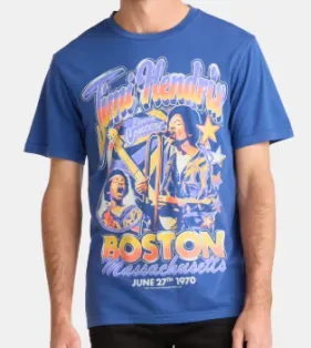 Jimi Hendrix Men's Boston Graphic Tee