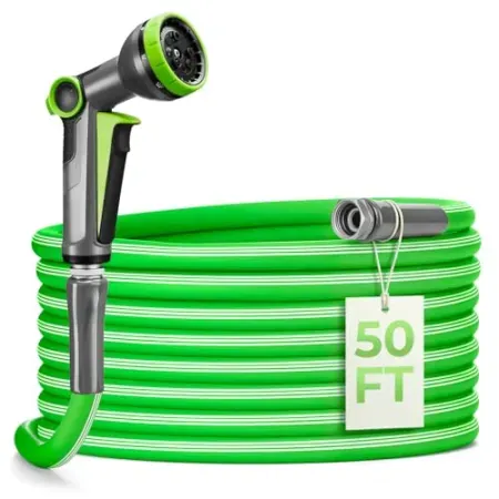 Delxo 50' Garden Hose with 8-Pattern Nozzle