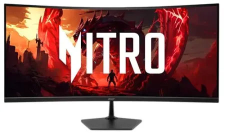 acer Nitro 34" 1500R 21:9 Curved Zero-Frame QHD 3440 x 1440 Gaming Monitor