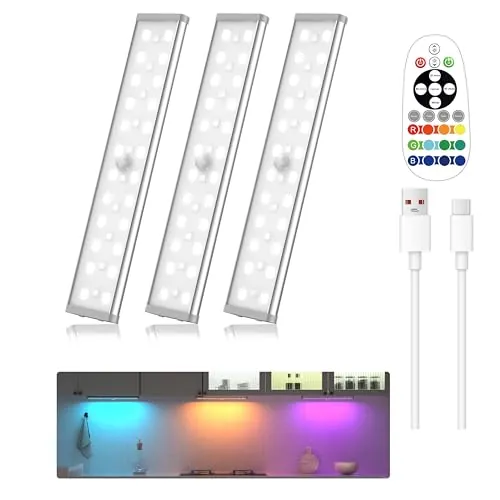 LED Under Cabinet Lighting Wireless -3-Pack