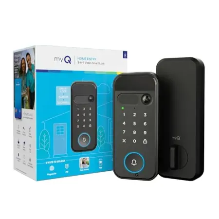 Chamberlain myQ Secure View 3-in-1 Smart Lock w/ 2K Doorbell Camera