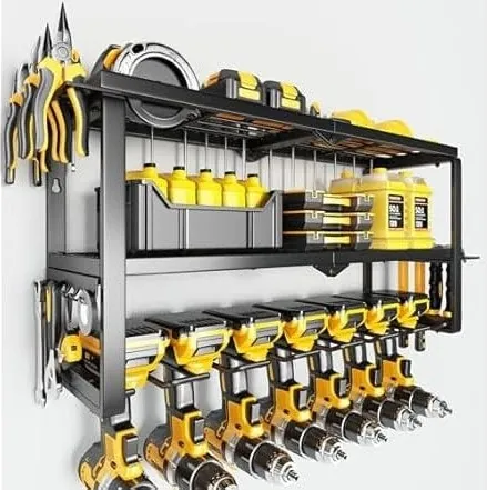 Power Tool Organizer Wall Mount 3-Tier Storage Rack