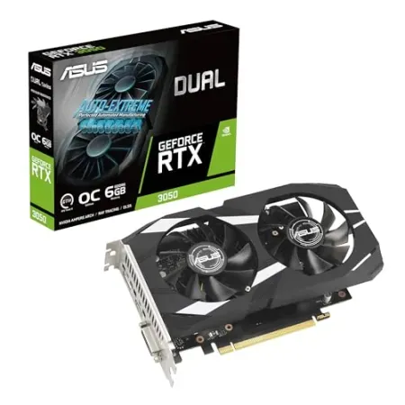 ASUS Dual GeForce RTX 3050 6GB GDDR6 OC Edition Gaming Graphics Card (Like New)