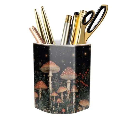 WAVEYU Ceramic Mushroom Pen Holder