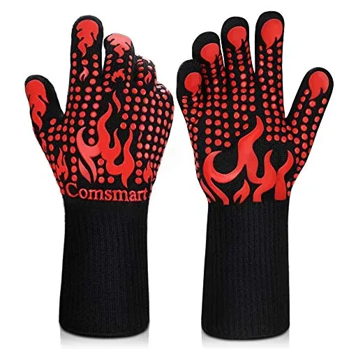 Comsmart BBQ Gloves 1472 Degree F Heat Resistant