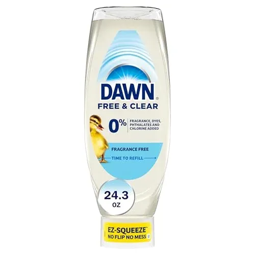 Dawn Free & Clear Unscented EZ-Squeeze Dish Soap 24.3-Oz