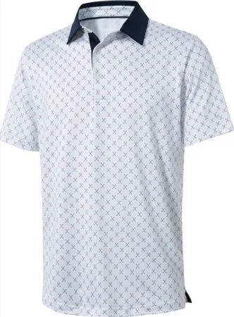 MICHEL ROUEN Men's Short Sleeve Golf Polo Shirt