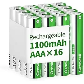 Granicell AAA Rechargeable Batteries 16-Pack