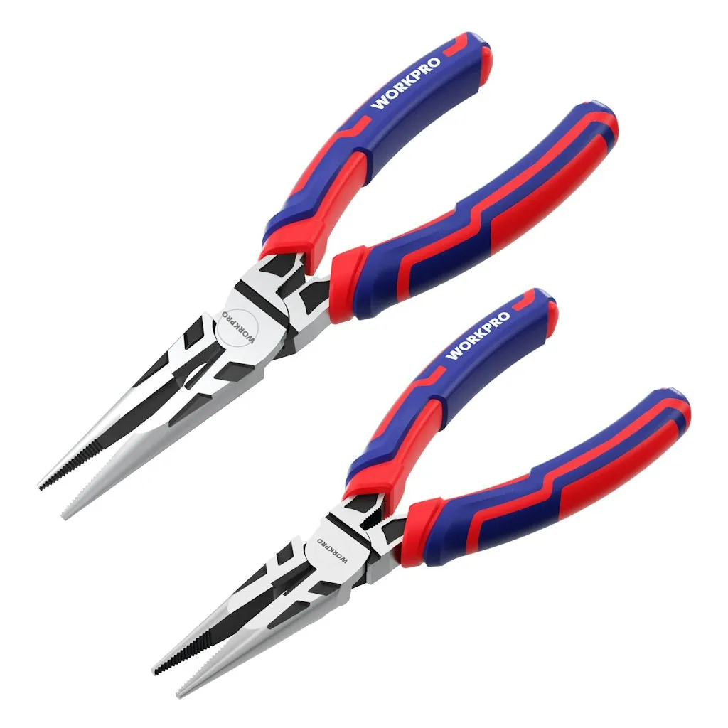WorkPro Premium 6" & 8" Needle Nose Pliers Set