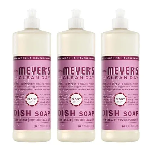 Mrs. Meyer's Clean Day Peony Liquid Dish Soap 3-Pack 16-Oz
