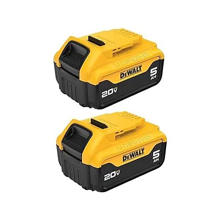 2-Pk DeWALT DCB205 20V MAX 5 Ah Lithium Ion Batteries