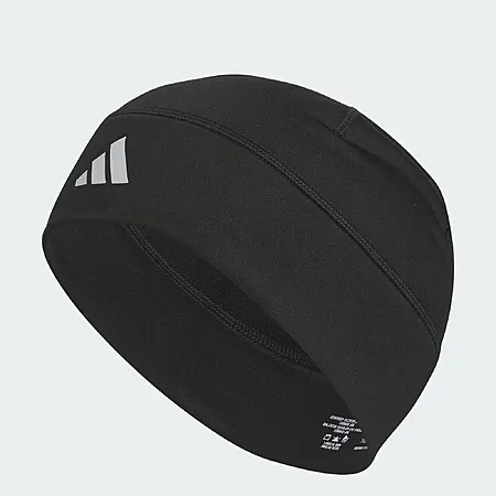 adidas Men's Alphaskin Beanie (Black / Reflective Silver)