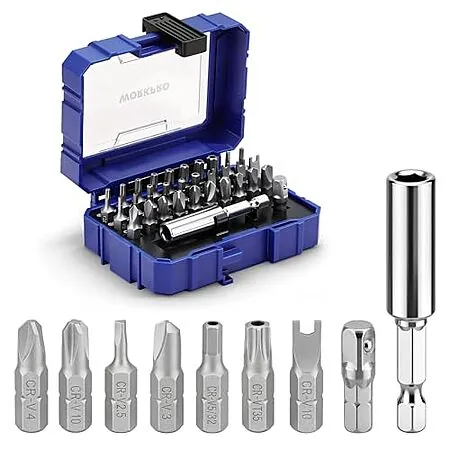 Prime Members: 32-Pc WORKPRO Security Bit Set w/ Magnetic Bit Holder & Case