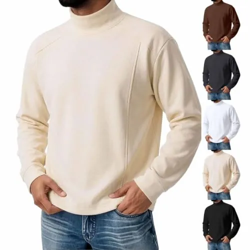 Mock Turtleneck Stretchy Sweater