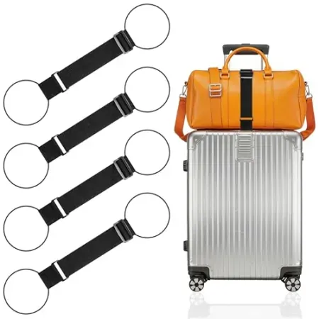 4-Pack Mayski Adjustable Elastic Luggage Connector Straps