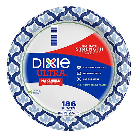 Costco Stores: 186-Ct Dixie Ultra 10" Paper Plates