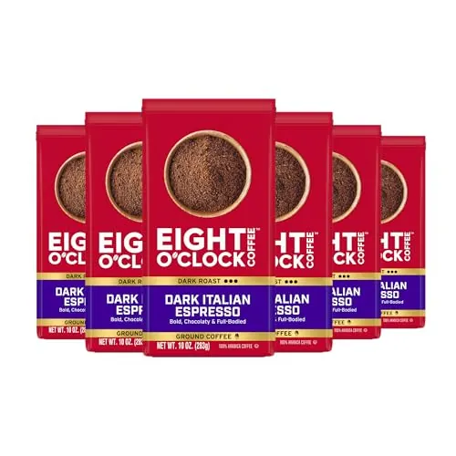 Eight O'Clock Coffee Dark Italian Espresso 6-Pack 10-Oz