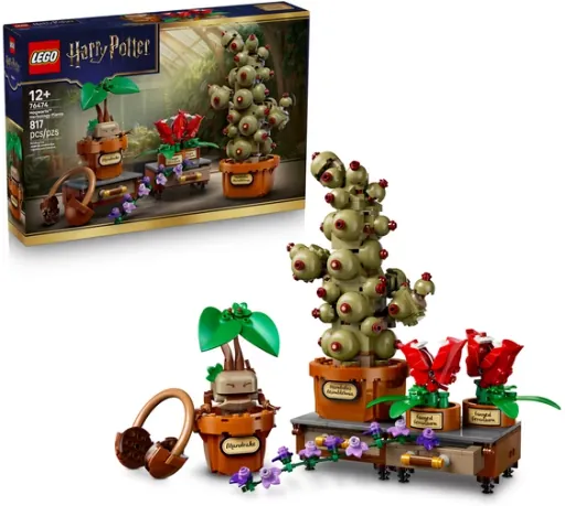 LEGO Harry Potter Hogwarts Herbology Plants 76474 Building Toy + $17 Walmart Cash