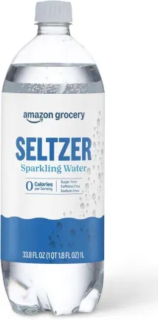 6-Pack 1-Liter Amazon Grocery Seltzer Sparkling Water