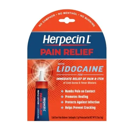 Herpecin-L Pain Relief Treatment for Cold Sores / Fever Blisters (0.15oz Tube)