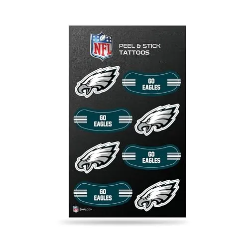 NFL Football Peel & Stick Temporary Tattoos