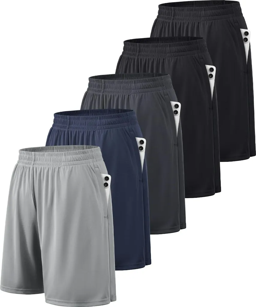 Balennz Men's Athletic Shorts 5-Pack (L only)